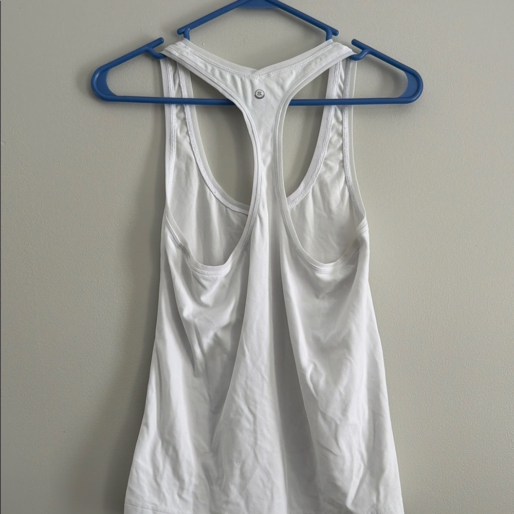 White Racerback Tank Top - Women - Picture 2 of 4